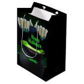 Sac Cadeau Moyen Sorcières noires et vertes (Devant Angle)