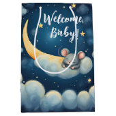 Sac Cadeau Moyen Souris dormant dans un nuage (Devant)