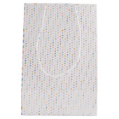 Sac Cadeau Moyen Souris Gris D'Anniversaire À Points (Dos)