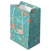 Sac Cadeau Moyen Sous le Motif d'aquarelle de mer (Dos Angle)