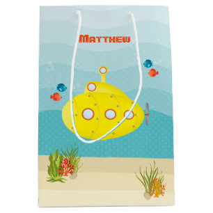 Sac Cadeau Moyen Sous-marin jaune profond