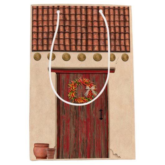 Sac Cadeau Moyen Southwest Adobe and Terracotta Tile House Design (Devant)