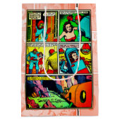 Sac Cadeau Moyen SpaceHawk, Martians et une bande dessinée Damsel (Dos)