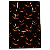 Sac Cadeau Moyen Sparkly Jack O'Lantern face motif Halloween (Devant)