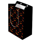 Sac Cadeau Moyen Sparkly Jack O'Lantern face motif Halloween (Dos Angle)