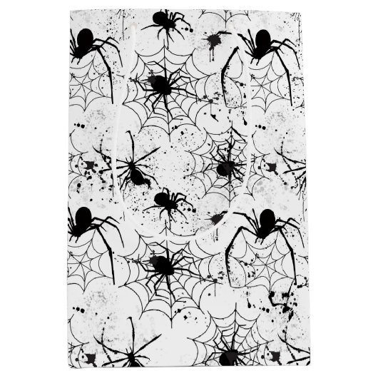 Sac Cadeau Moyen Spiderweb Pattern Halloween  (Devant)