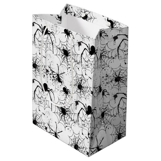 Sac Cadeau Moyen Spiderweb Pattern Halloween  (Dos Angle)