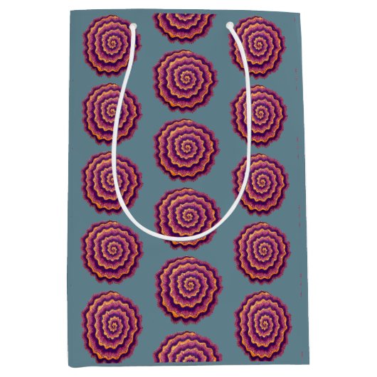 Sac Cadeau Moyen Spirales pourpres (Devant)