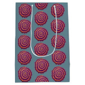 Sac Cadeau Moyen Spirales pourpres (Dos)