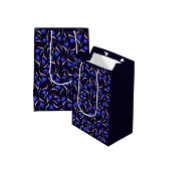 Sac Cadeau Moyen Spring Floral Pattern Dark Blue