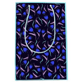 Sac Cadeau Moyen Spring Floral Pattern Turquoise (Devant)