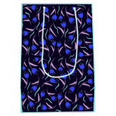 Sac Cadeau Moyen Spring Floral Pattern Turquoise (Dos)