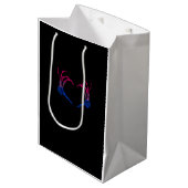 Sac Cadeau Moyen Squelette Coeur Bisexuel Lgbt-Q Pride Crâne Main (Devant Angle)
