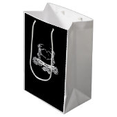 Sac Cadeau Moyen Squelette Conception manuelle (Devant Angle)