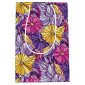 Sac Cadeau Moyen Stained Glass Abstract Purple Yellow Pink (Devant)