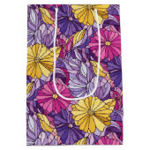 Sac Cadeau Moyen Stained Glass Abstract Purple Yellow Pink (Dos)