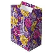 Sac Cadeau Moyen Stained Glass Abstract Purple Yellow Pink (Dos Angle)