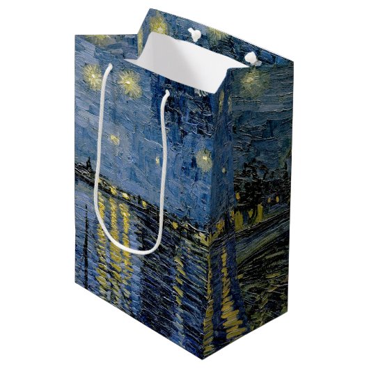 Sac Cadeau Moyen Starry Night Vincent van Gogh (Devant Angle)