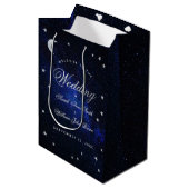Sac Cadeau Moyen Stars & Moon Celestin Bleu Mariage de nuit Bienven (Devant Angle)