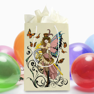 Sac Cadeau Moyen Steampunk Fairy Yellow Horloge Entraîneurs