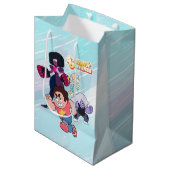 Sac Cadeau Moyen Steven Universe | Crystal Gem Group Action (Devant Angle)