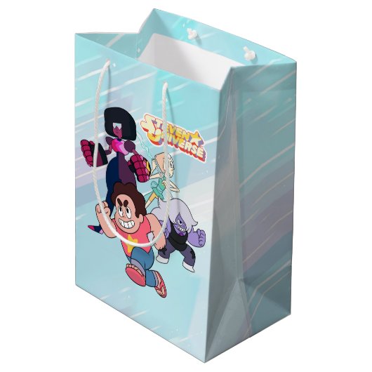 Sac Cadeau Moyen Steven Universe | Crystal Gem Group Action (Dos Angle)
