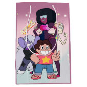 Sac Cadeau Moyen Steven Universe | Pose du groupe Crystal Gem (Devant)