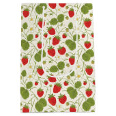 Sac Cadeau Moyen Strawberry Blossoms and Berries Pattern (Dos)