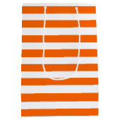 Sac Cadeau Moyen Stripes orange et blanc (Dos)