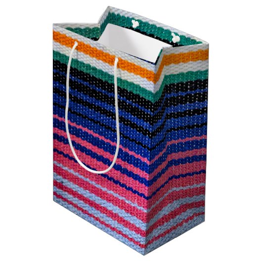 Sac Cadeau Moyen Stripes traditionnelles mexicaines de festa (Dos Angle)