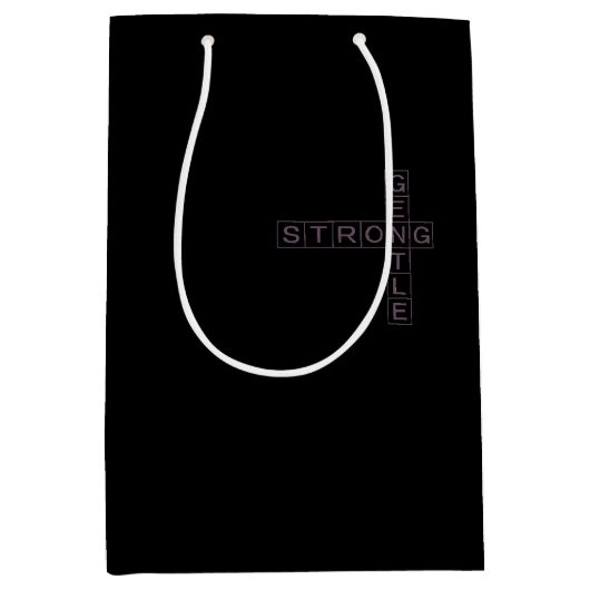 SAC CADEAU MOYEN STRONG&GENTLE(ブラック) ミディアムペーパーバッグ (Devant)