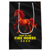 Sac Cadeau Moyen Stunning Chinese Year of the Fire Horse 2026 (Dos)