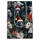 Sac Cadeau Moyen Stunning Great Dane Christmas Gift Bag (Dos)