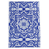 Sac Cadeau Moyen Style azulejo en céramique craquée bleue Azulejo V (Dos)