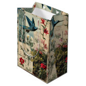 Sac Cadeau Moyen Style botanique collage (Dos Angle)