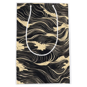 Sac Cadeau Moyen Style côtier Motif vague