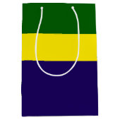 Sac Cadeau Moyen Style de bloc couleur bleu vert (Devant)