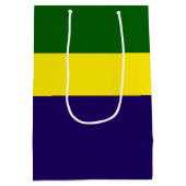 Sac Cadeau Moyen Style de bloc couleur bleu vert (Dos)