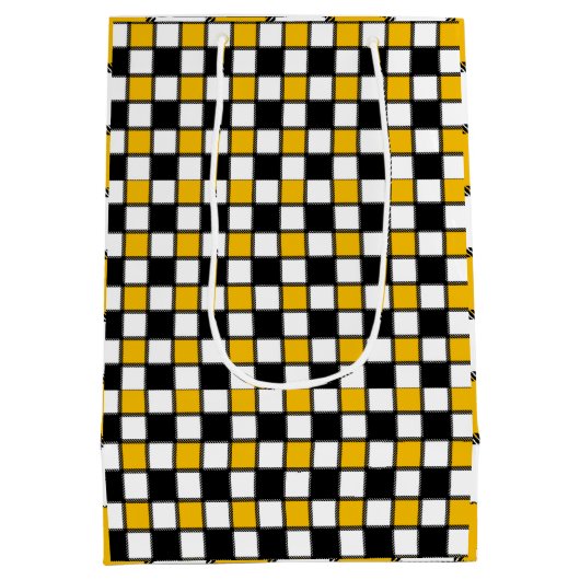 Sac Cadeau Moyen Style de tableau d'échecs (Dos)