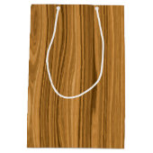 Sac Cadeau Moyen Style en bois élégant de grain (Dos)