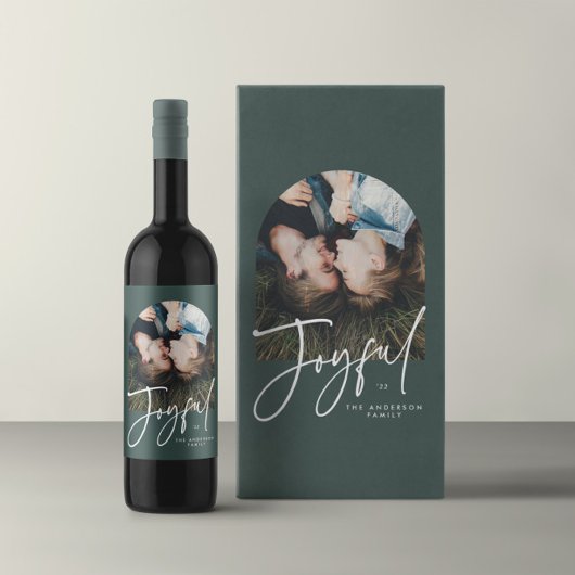 Sac Cadeau Moyen Style moderne élégante typographie vert joyeux Noë