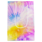SAC CADEAU MOYEN STYLE PASTEL FLEUR ABSTRAITE (Dos)