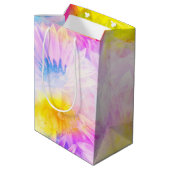 SAC CADEAU MOYEN STYLE PASTEL FLEUR ABSTRAITE (Dos Angle)