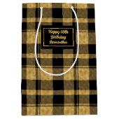 Sac Cadeau Moyen Stylish Black Gold Wedding Gift Bag Idea (Devant)