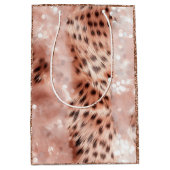 Sac Cadeau Moyen Stylish Rose rose rose or Leopard Glitz (Devant)