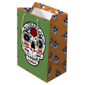 Sac Cadeau Moyen Sugar Skeleton Party Mexicaine Espagnol Skeleton (Dos Angle)
