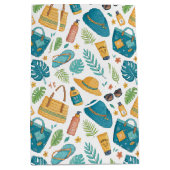 Sac Cadeau Moyen Summer Beach Essentials Pattern (1) (Devant)
