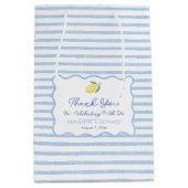 Sac Cadeau Moyen Summer Boho Wavy Line Lemon Mariage Merci (Devant)