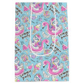 Sac Cadeau Moyen Summer Pool Party Unicorn (Dos)