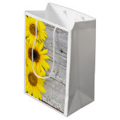 Sac Cadeau Moyen Sunflowers on table (Dos Angle)